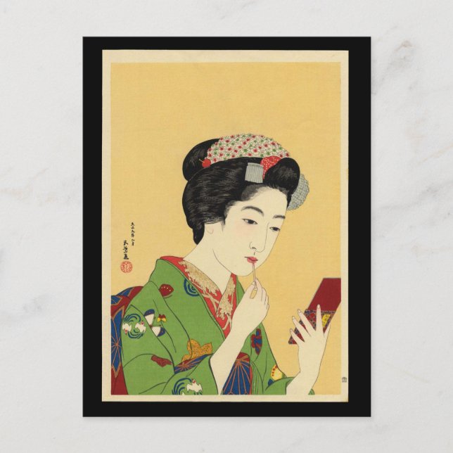 Girl with Lipstick Postcard (Front)