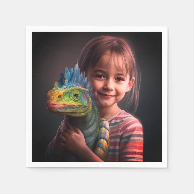 Girl with Lizard Napkin (Front)