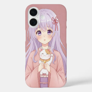 Girl with Maneki-Neko by Natasha Us iPhone 16 Case