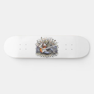 Girl with musical vibes skateboard