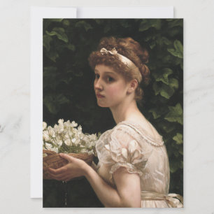 Girl With Pea Blossoms (by Edward Poynter) Card