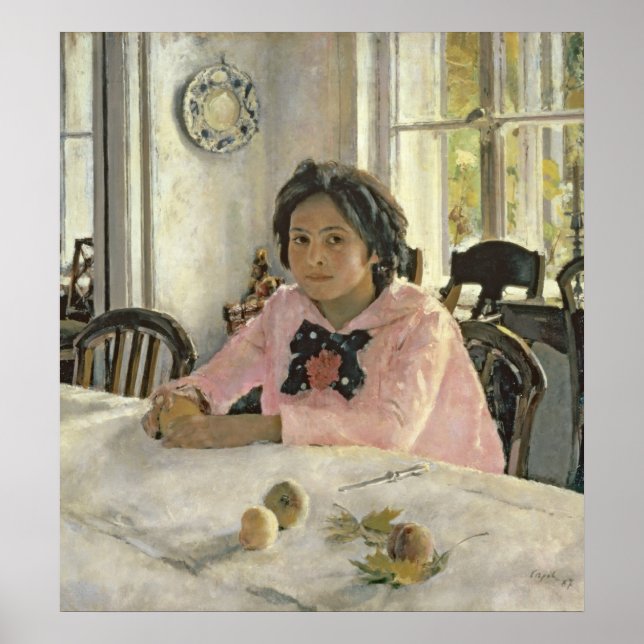 Girl with Peaches, 1887 Poster (Front)