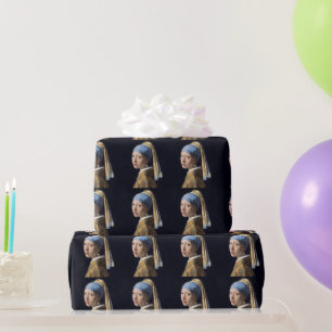 Girl with pearl earring 1665 Johannes Vermeer Wrapping Paper