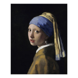 Girl with Pearl Earring Johannes Vermeer Glossy Poster