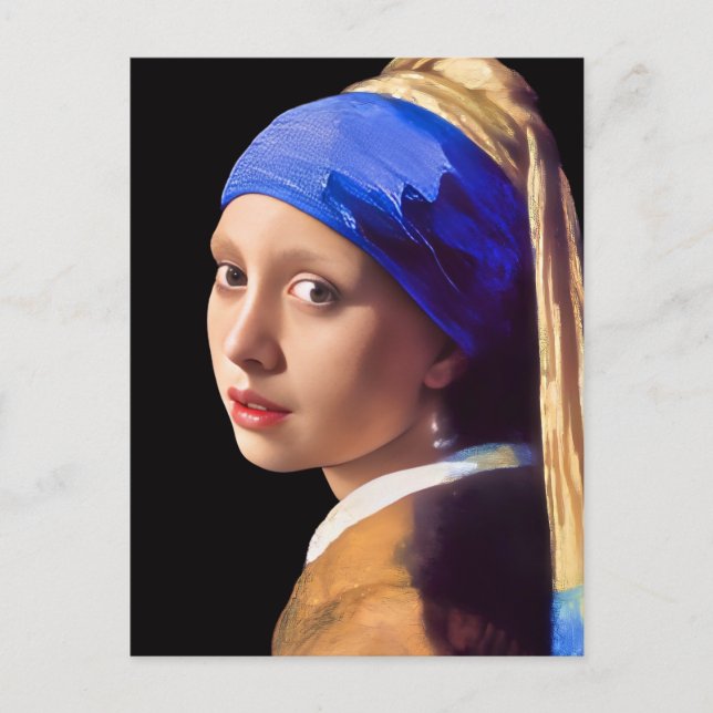 Girl with Pearl earring  Postcard (Front)