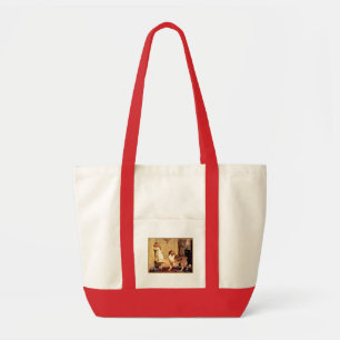 Girl with Pet Sheltie Tote Bag