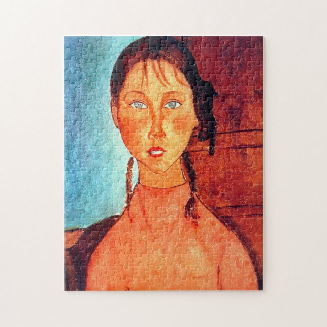 Girl with Pigtails, Modigliani Jigsaw Puzzle (Vertical)