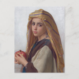 Girl With Pomegranate by Bouguereau Postcard