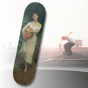 Girl with Pumpkin Zonaro 1889 Skateboard