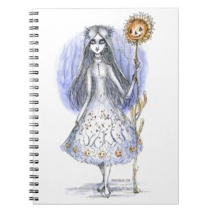 Girl with Pumpkinflower Notebook