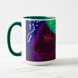 Girl With Quilted Hair Mug