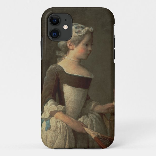 Girl with Racket and Shuttlecock Case-Mate iPhone Case (Back)