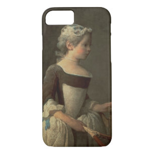 Girl with Racket and Shuttlecock iPhone 8/7 Case