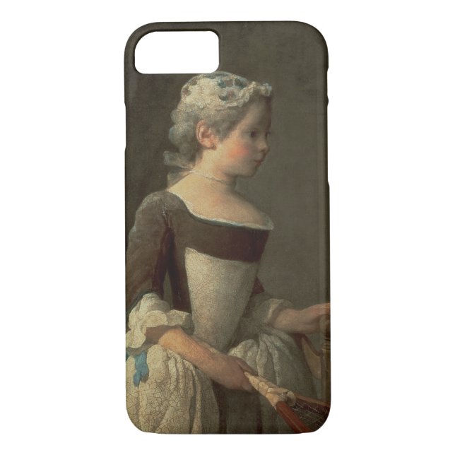 Girl with Racket and Shuttlecock Case-Mate iPhone Case (Back)