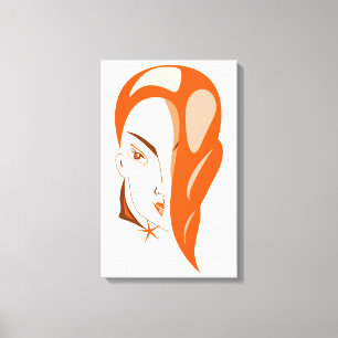 Girl with Red Hair Canvas Print