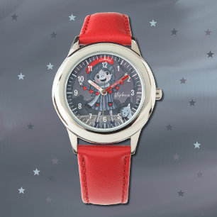 Girl with Red Hearts Garland Kid Watch