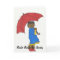 Girl with Red Umbrella Greeting Card