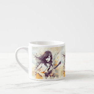 Girl with rock music vibes espresso cup