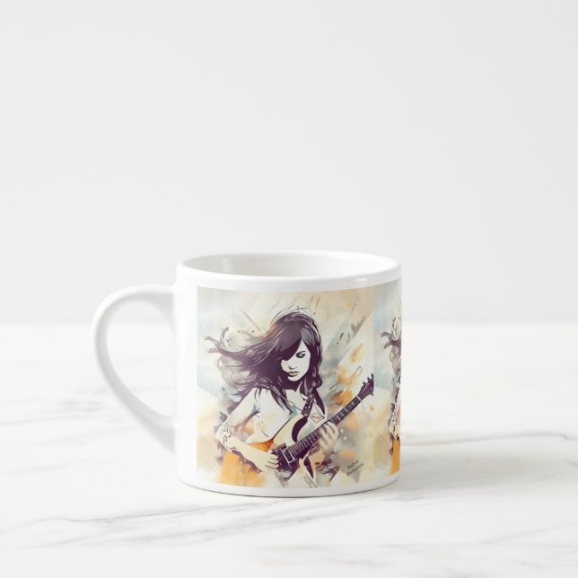Girl with rock music vibes espresso cup (Left)