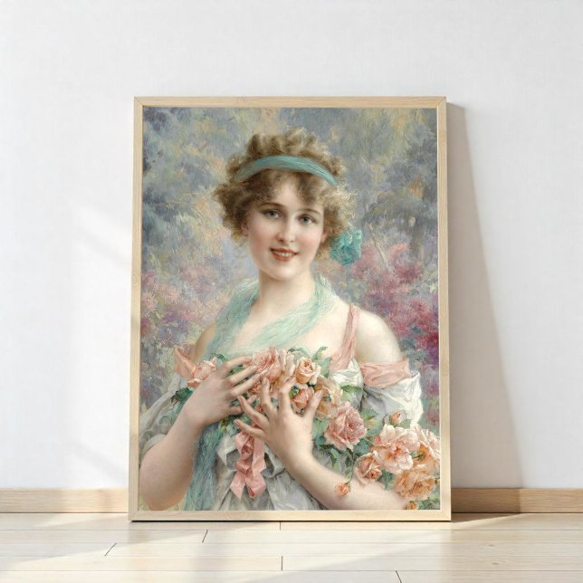 Girl with roses By Emile Vernon  Photo Print (Creator Uploaded)