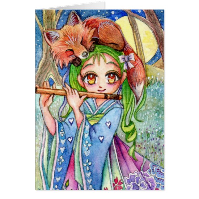 Girl with Sleepy Fox (Front)