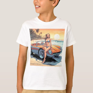 Girl with sports car T-Shirt