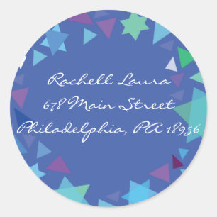 Girl with Stars in Her Hair Bat Mitzvah Sticker