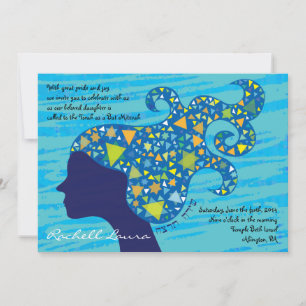 Girl with Stars in Her Hair CUSTOMIZED Invitation