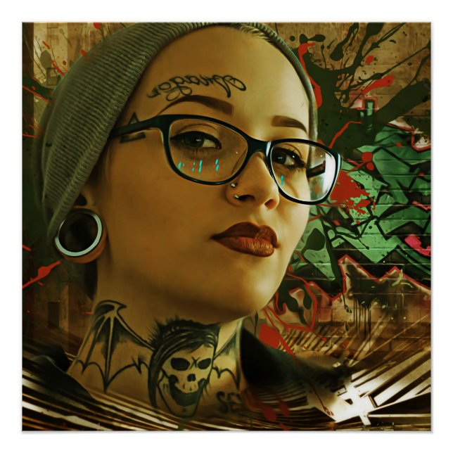 Girl With Tats Poster (Front)