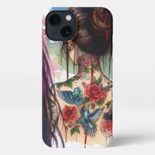Girl with tattoos iPhone Case