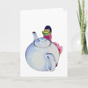 Girl with Tea Card