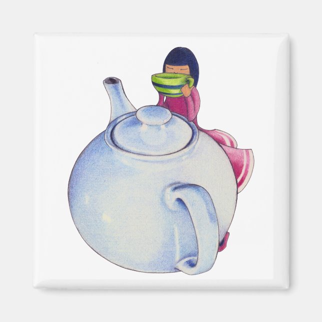 Girl with Tea Magnet (Front)