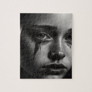 Girl with tears jigsaw puzzle