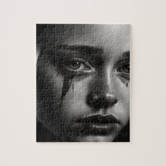 Girl with tears jigsaw puzzle (Vertical)