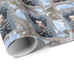 Girl with the Bows Holiday Christmas Wrapping Paper