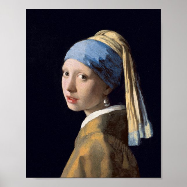 Girl with the Pearl Earring by Johannes Vermeer Poster (Front)