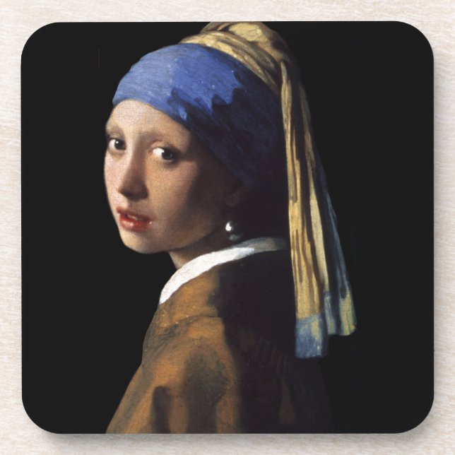 girl with the pearl earring coaster (Front)