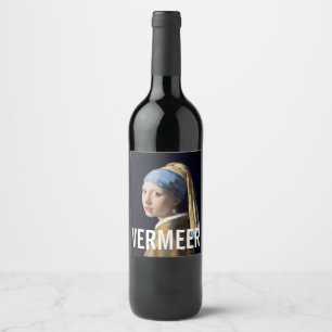 Girl with the Pearl Earring Vermeer  Wine Label
