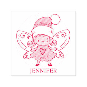 Girl With Wings Self-inking Stamp
