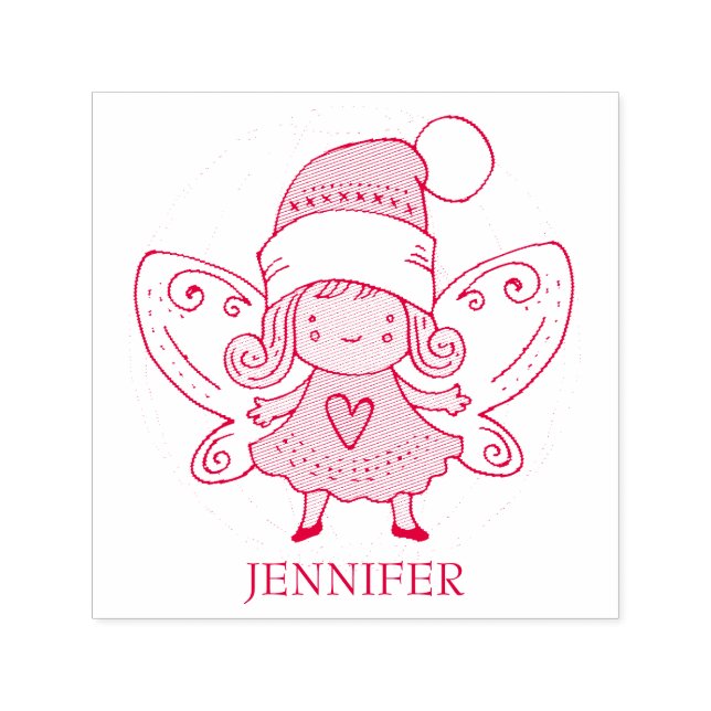 Girl With Wings Self-inking Stamp (Design)