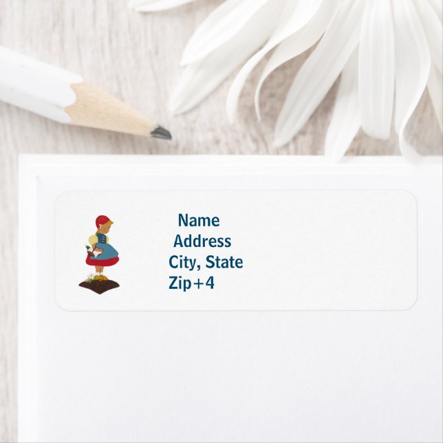 Girl with Wooden Shoes Address Labels (Insitu)
