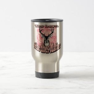 Girl Woman Women Pink Camo Deer Buck Hunting Mug