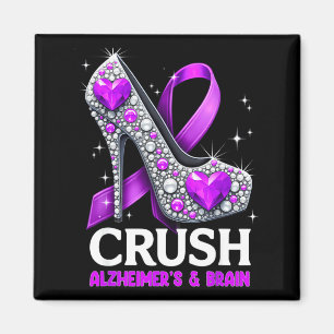 Girl Women Crush Alzheimers Brain Awareness Magnet