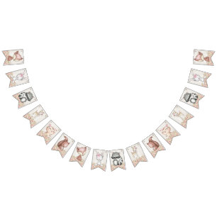 Girl Woodland Baby Shower Bunting