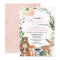 Girl woodland greenery blush floral baby shower