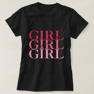 Girl Writing Black  T-Shirt