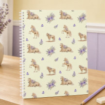 Girl Yellow Purple Floral Horse Pattern