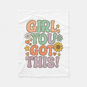 Girl You Got This Test Day Wer Motivational Quote  Fleece Blanket