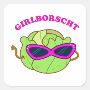 Girlborscht Fabulous Vegetable Pun Sticker