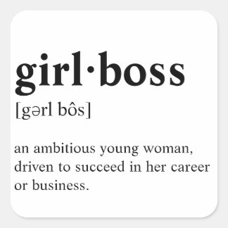 Girlboss - Dictionary meaning Square Sticker